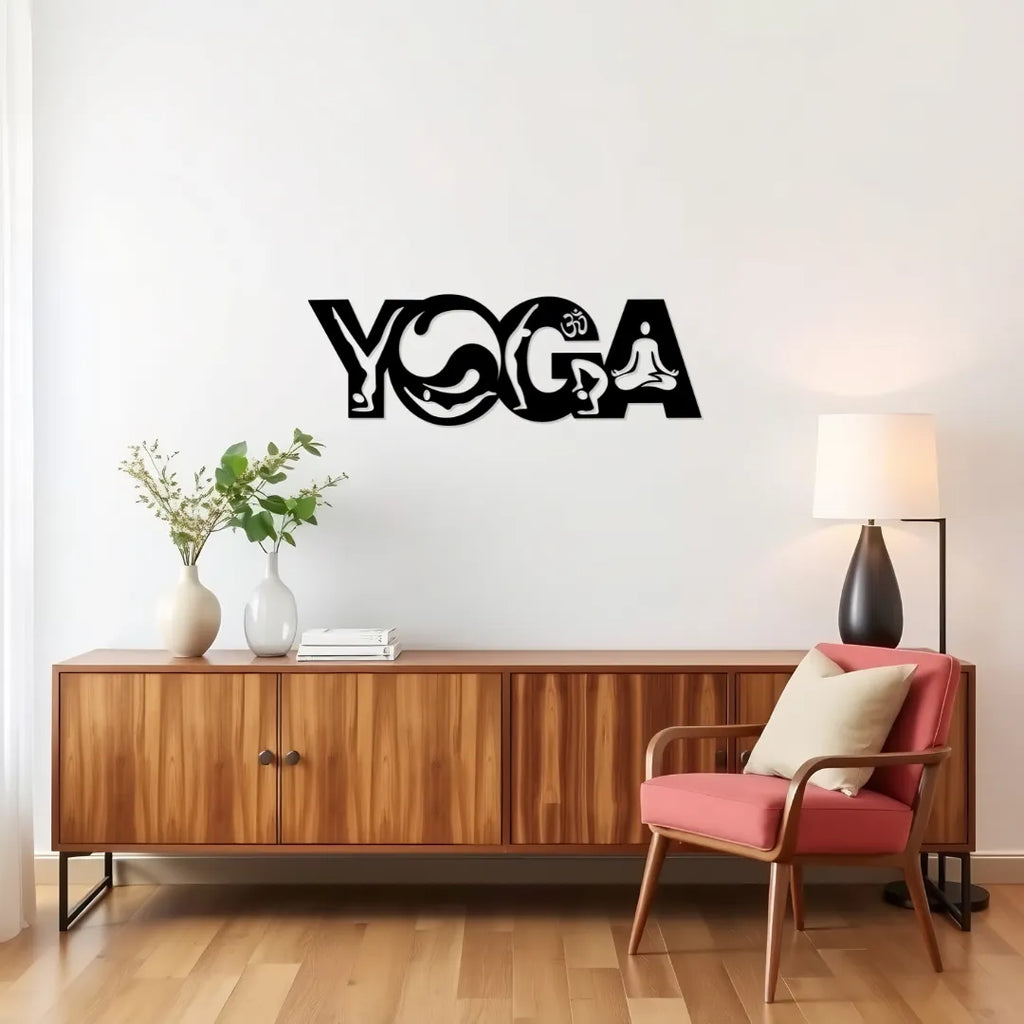 Yoga Metal Wall Art home decor accent