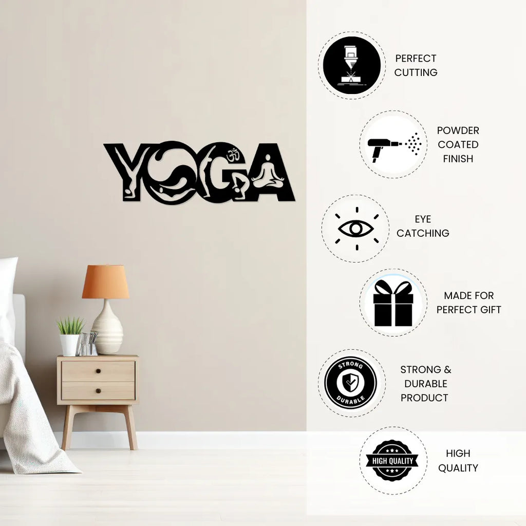 Yoga Metal Wall Art product features