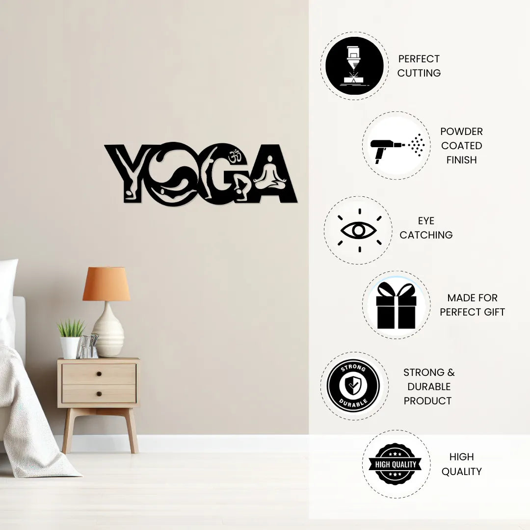 Yoga Metal Wall Art product features