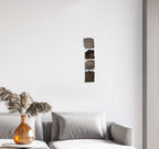 Antique Indian wooden printing blocks set of 4 hand-carved pieces