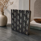Vintage Hand-Carved Wooden Printing Block – Diamond Vine Column
