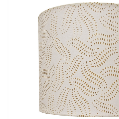 Fabric Lamp Shade – Block Print Cotton Pleated