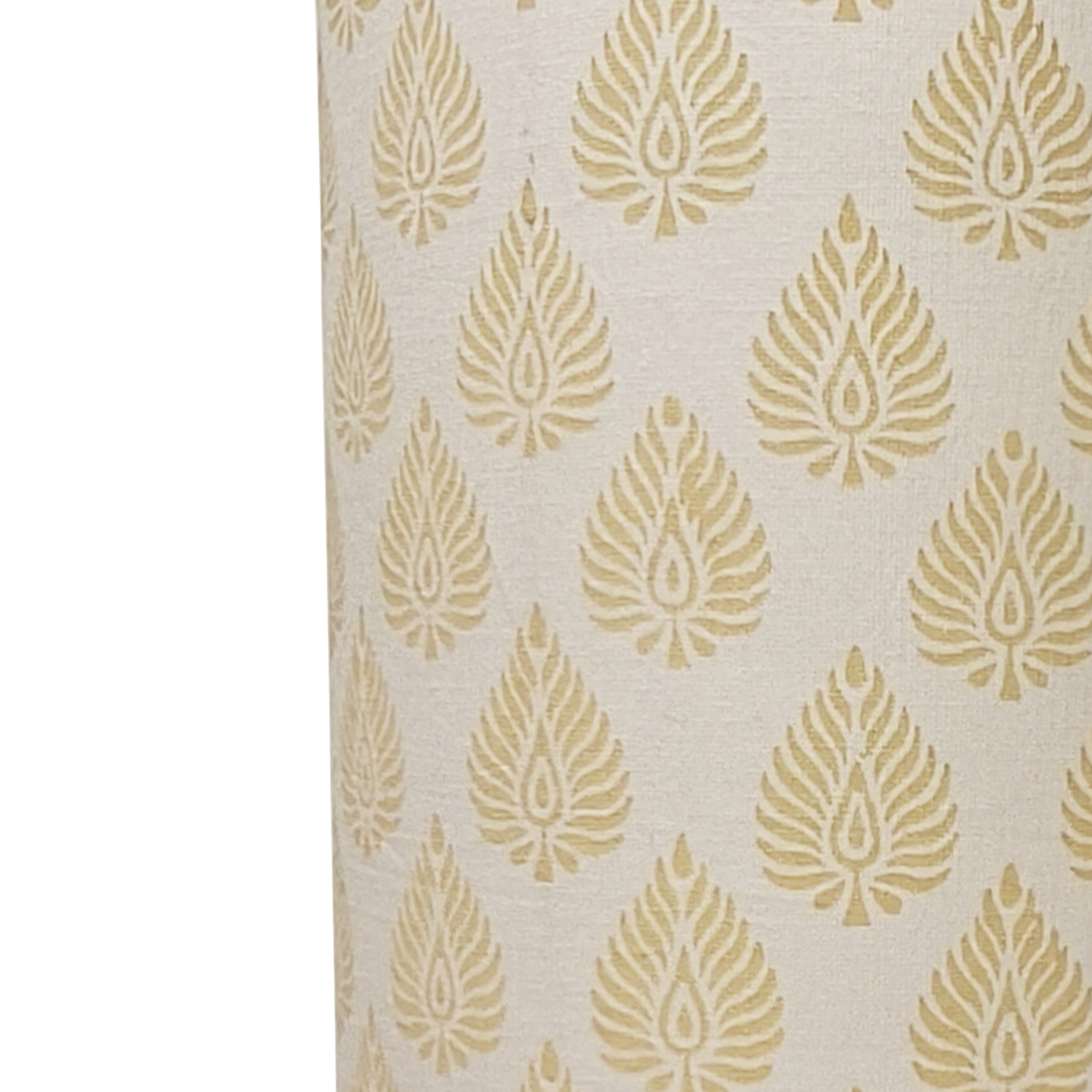 Fabric Lamp Shade – Leaf Block Print Cotton