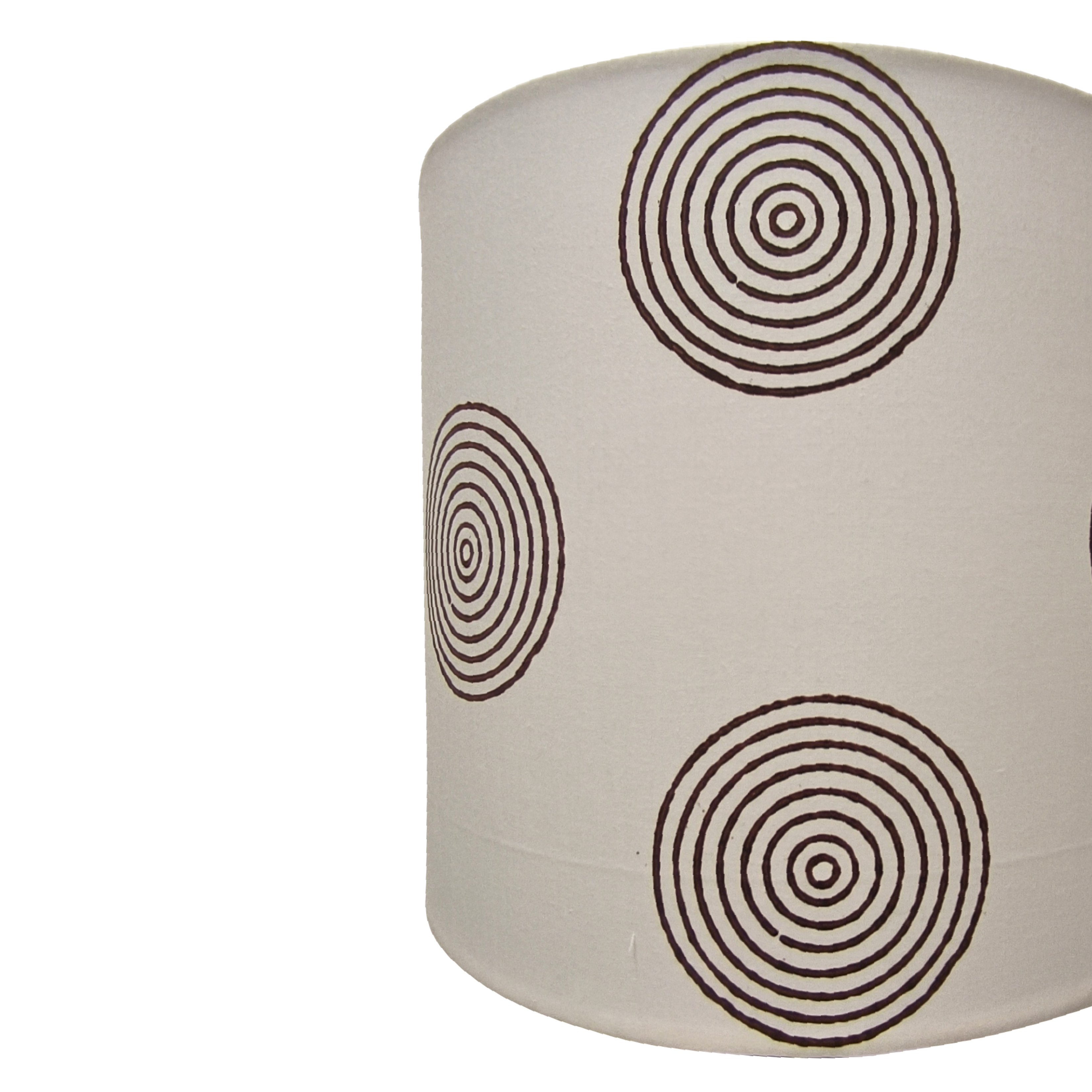 Fabric Lamp Shade – Concentric Circle Block Print Cotton