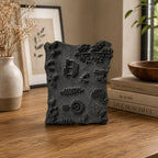 Vintage Hand-Carved Wooden Printing Block – Mixed Motif Sampler
