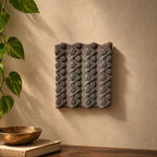 Vintage Hand-Carved Wooden Printing Block – Zigzag Rosette Stripe