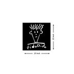 Artrooms Fido Dido Metal Wall Art - Wall Decoration | Wall Hanging (25x25 inch) | Black Matte Finish