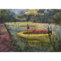 Water Color Handmade Painting 18 X 11 Inch - (Mountain23)