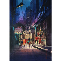 Water Color Handmade Painting 11 X 18 Inch - (City Scape64)