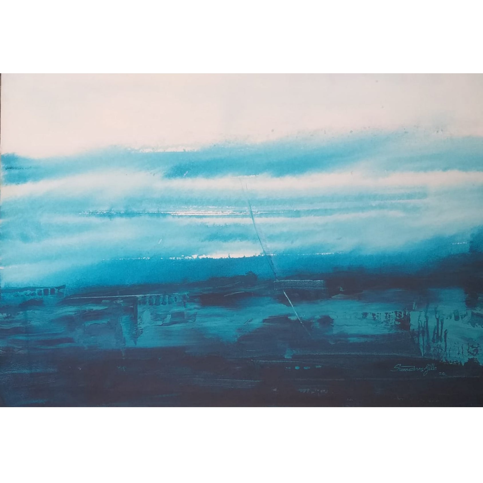 Water Color Hand Painting 11 X 18 Inch - (0066)