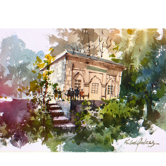 Water Color Handmade Painting 11 X 18 Inch - (Monument68)