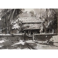 Water Color Handmade Painting 11 X 18 Inch - (House75)