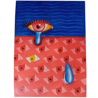Water Color Handmade Painting 11 X 18 Inch - (Composition85)