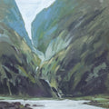 Water Color Handmade Painting 11 X 18 Inch - (Mountain97)