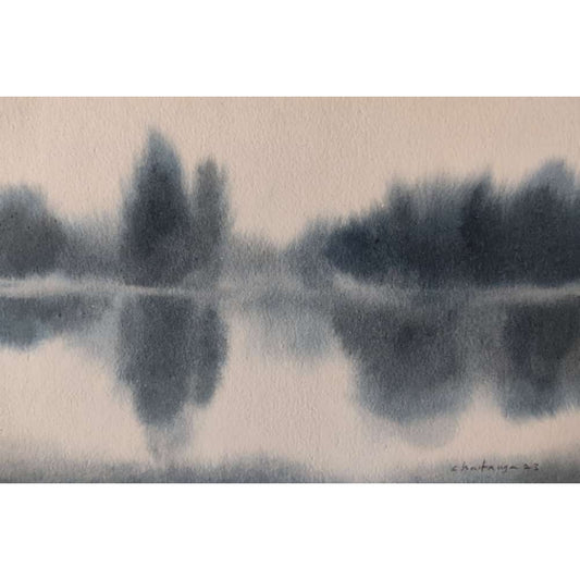 Water Color Handmade Painting 11 X 18 Inch - (Landscape122)
