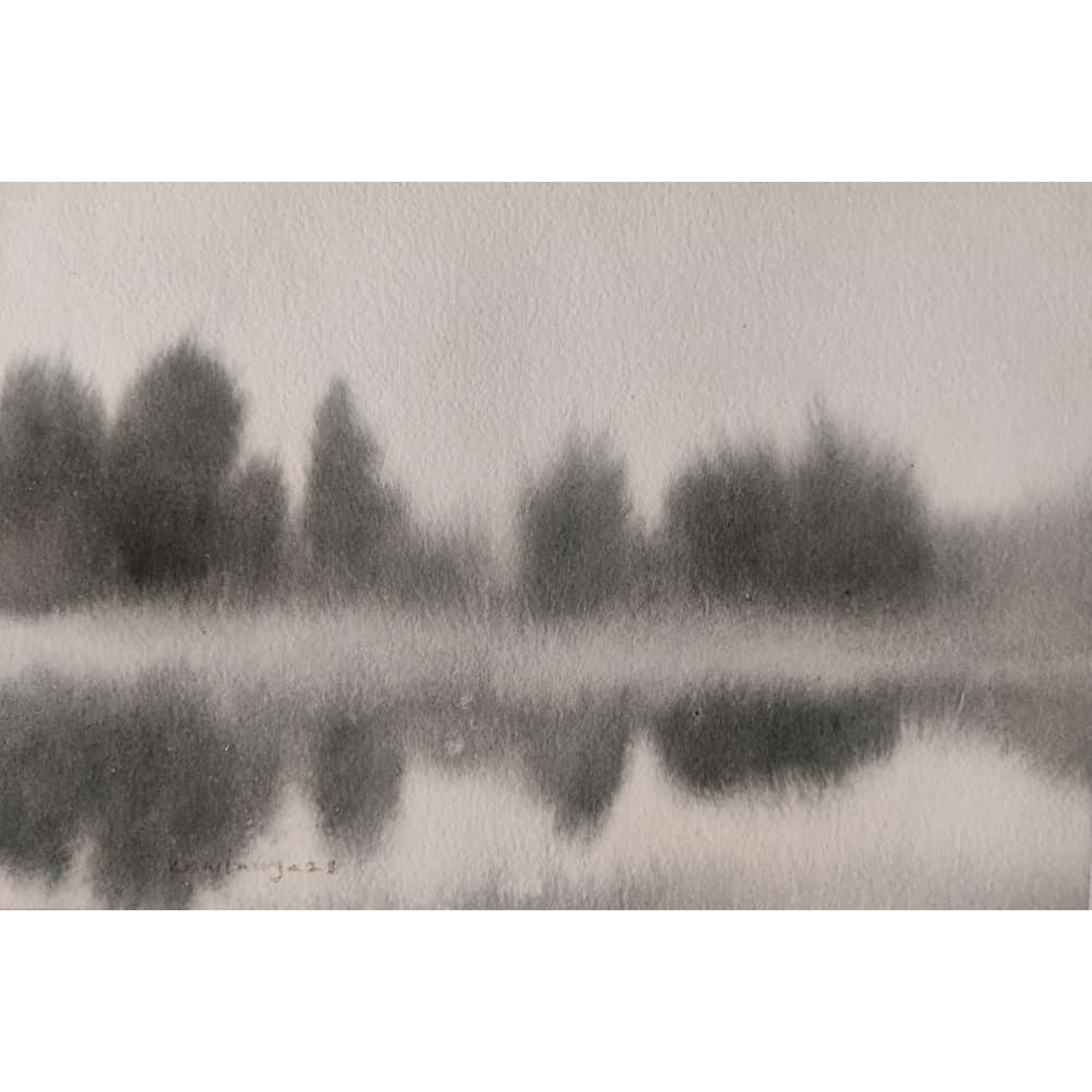 Water Color Handmade Painting 11 X 18 Inch - (Landscape124)