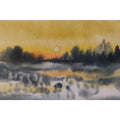 Water Color Handmade Painting 11 X 18 Inch - (Landscape126)