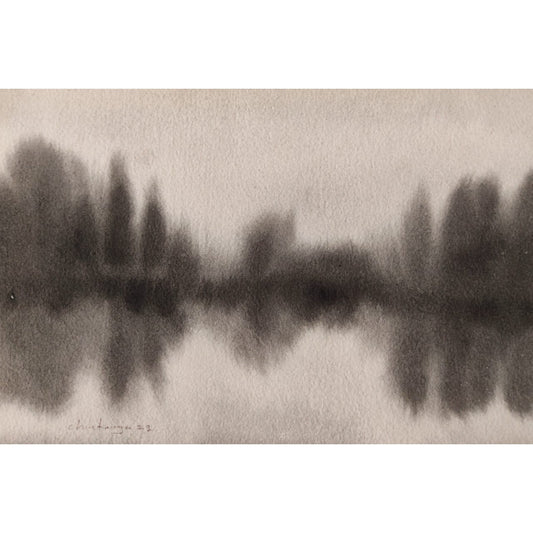 Water Color Handmade Painting 11 X 18 Inch - (Landscape129)