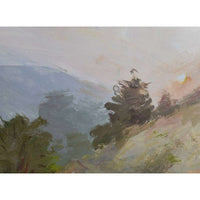 Water Color Handmade Painting 11 X 18 Inch - (Mountain144)