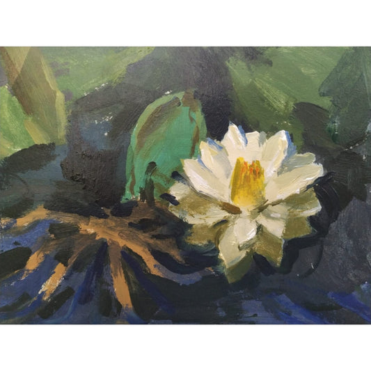 Water Color Handmade Painting 11 X 18 Inch - (Flower149)