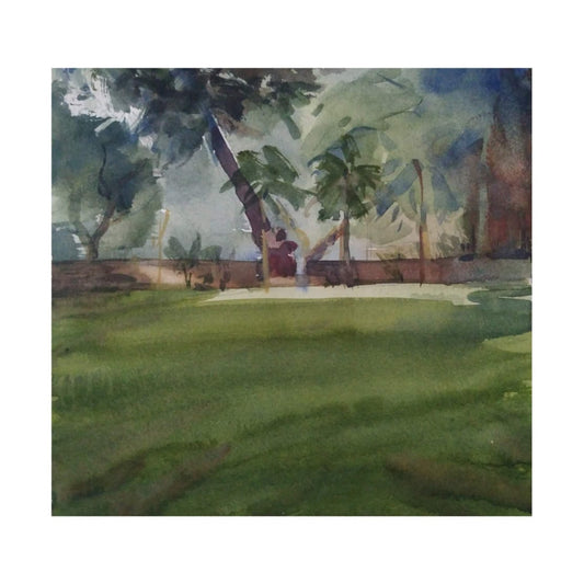 Water Color Handmade Painting 11 X 18 Inch - (Landscape157)