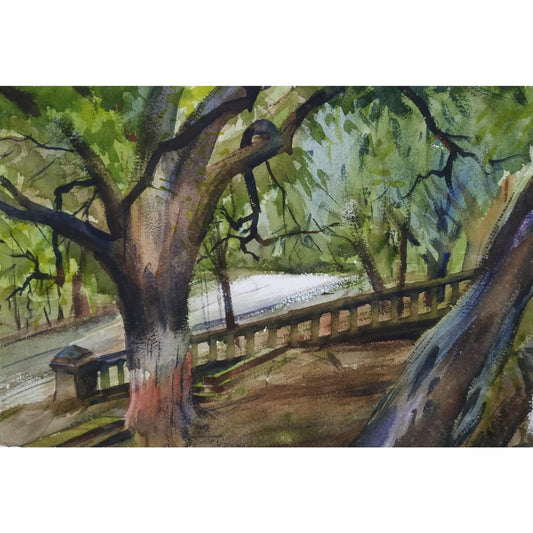 Water Color Handmade Painting 11 X 18 Inch (Landscape160)