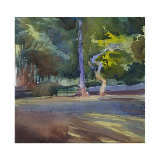 Water Color Handmade Painting 11 X 18 Inch - (Landscape168)