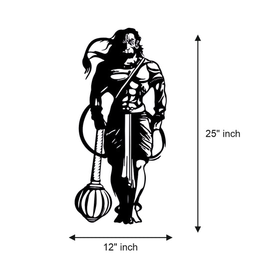 Artrooms Hanuman Metal Wall Art - Wall Decoration (12x25 inch)