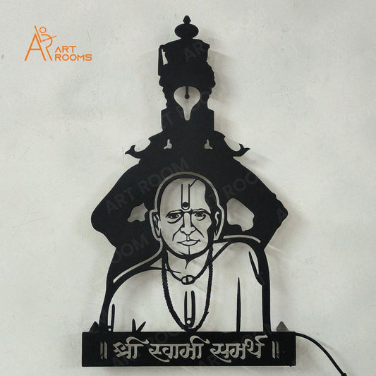 Swami Samarth and Vitthal Metal Wall Art Without Light
