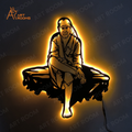 Sai Baba Metal Wall Art With Light