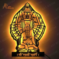 Mahalaxmi Metal Wall Art With Light