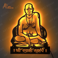 Swami Samarth Metal Wall Art With Light