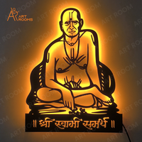 Swami Samarth Metal Wall Art With Light