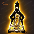 Vitthal and Dnyaneshwar Metal Wall Art With Light