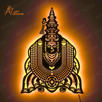 Tulja Bhavani Metal Wall Art With Light