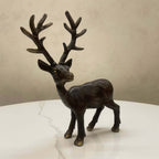 Elegant brass stag figurine for home decor