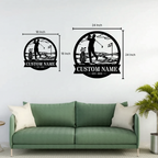 Custom Golfer Metal Wall Art | Personalized Name Golf Sign Est. Year