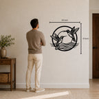 Hummingbird Round Metal Wall Art