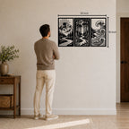Nature 3 Panel Metal Wall Art