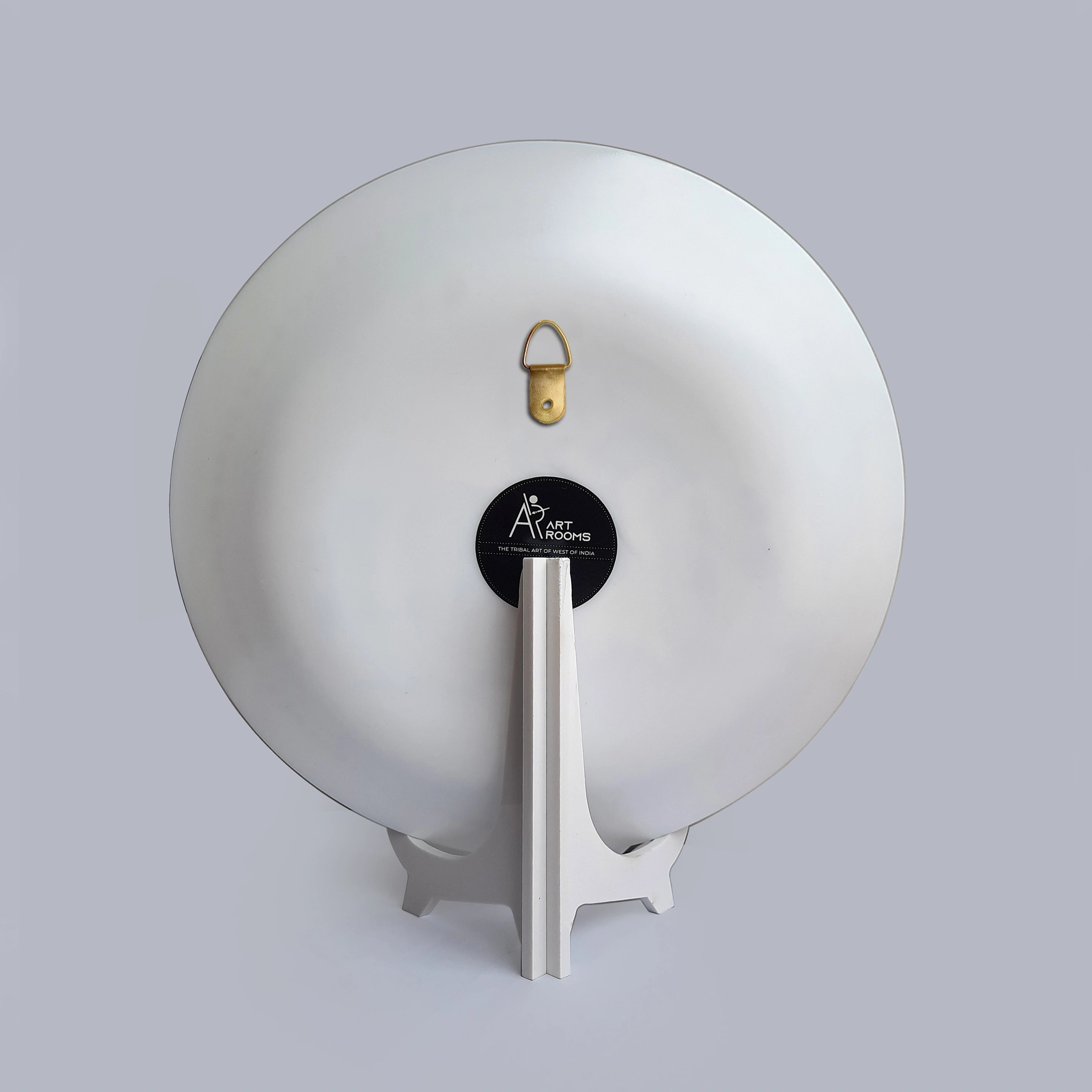 Artrooms Captivating Warli Dance Ceramic Hand Painted Warli Art - Wall Decor Plates