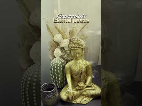 Gautam Buddha Statue – Golden Brass Idol for Home & Vastu Decor