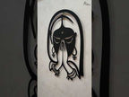 Artrooms Namaste Metal Wall Art - Wall Decoration | Wall Hanging (15x24 inch) | Black Matte Finish