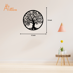 Tree Metal Wall Art With Light size 12 x 12 inch