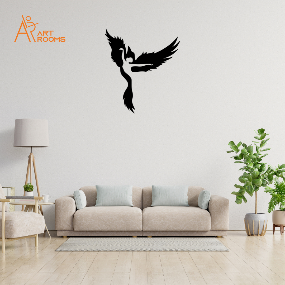 Flying Bird Metal Wall Art With Light – Easy Install Spiritual Wall Décor