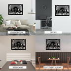 Metal wall art of 7 horses suitable for home or office