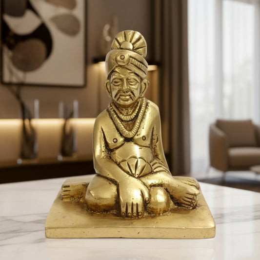 Brass Swami Samarth Murti statue for spiritual and modern home decor