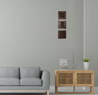 Antique Indian wooden printing block wall art set of 3 hand-carved pieces